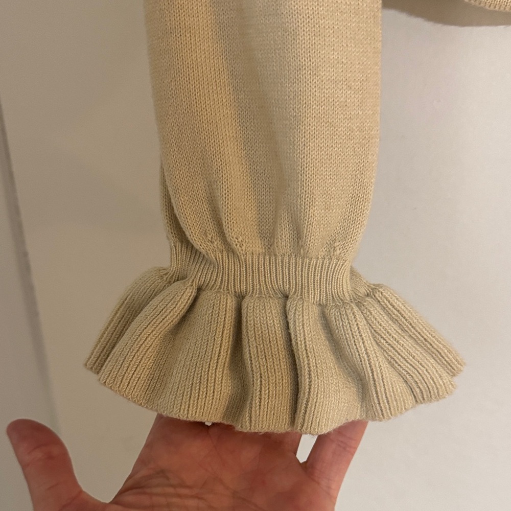 Cream Ruffle Blouse - Picture 2 of 5